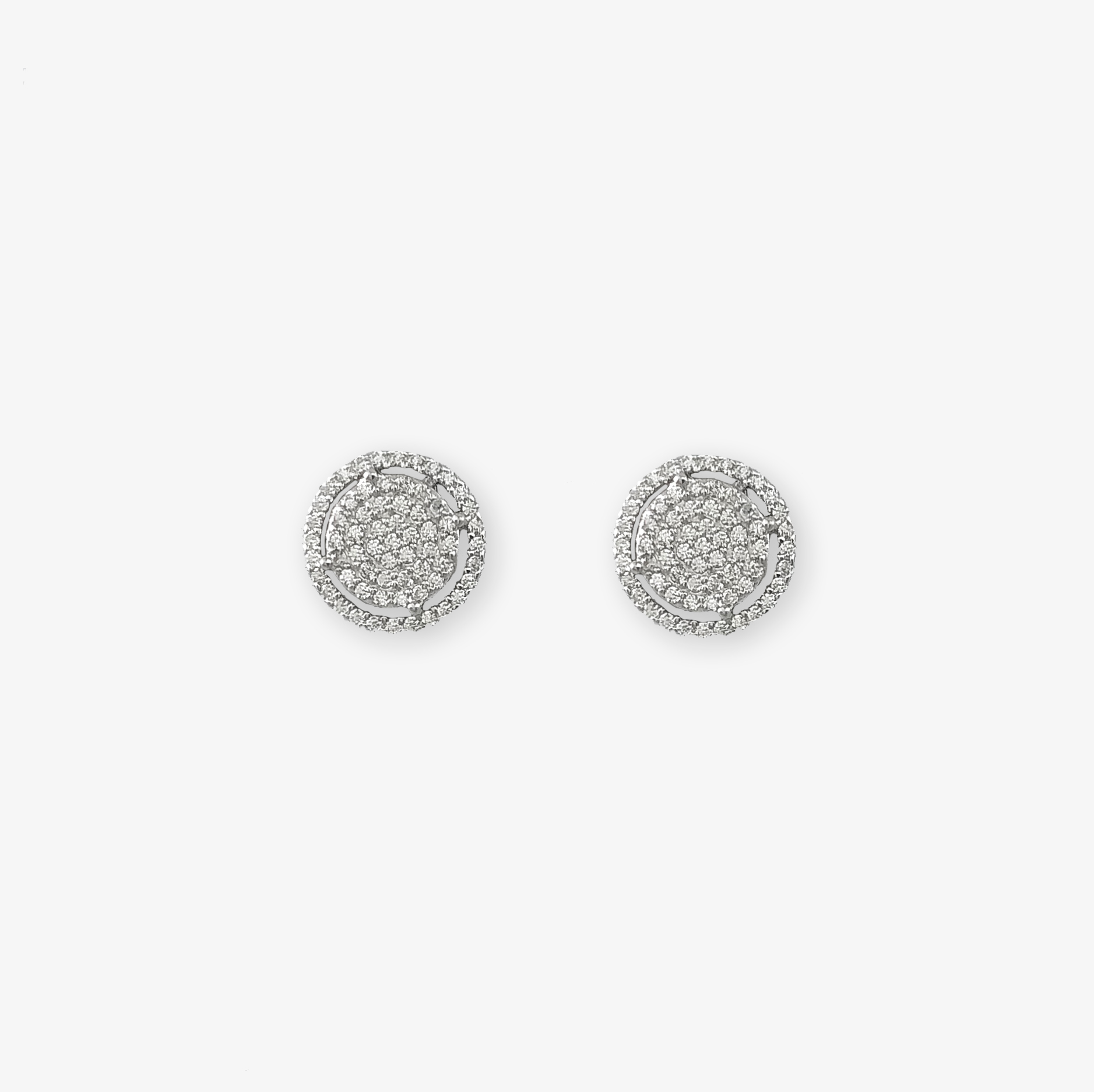 Sterling Silver Round Stud Earring
